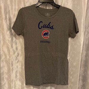 MLB 5th & Ocean Women’s Gray Cubs Baseball T-Shirt Size Small 🔥 YB3